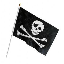 Пиратский Флаг 45х30см с пластиковой ручкой, фото 1