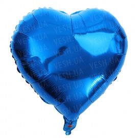 Шарик (45см) Сердечко синее, фото 1