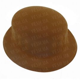 Шляпа Котелок флок коричневая, фото 1