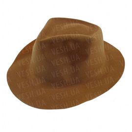 Шляпа Мужская флок коричневая, фото 1