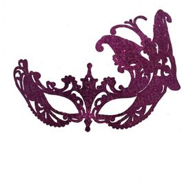 Венецианская маска Баттерфлай малиновая, фото 1