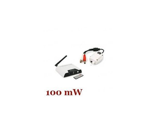 Одноканальный 2.4 Ghz 100 mW комплект беспроводной передачи видео сигнала на расстояние до 250 метров для преобразования проводных камер в беспроводные (мод. WRC810-TX800), фото 1