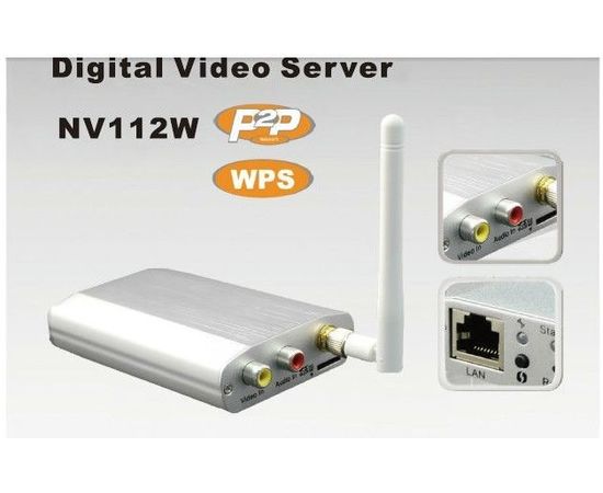 Видеосервер преобразователь аналоговых камер в IP c WiFi доступом и записью на SD карту, фото 1