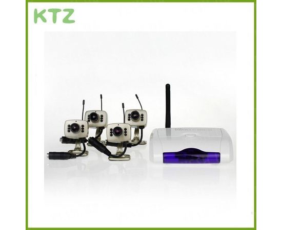 4-х камерная охранная система беспроводного видеонаблюдения на 2.4 Ghz (модель WhiteBox-W), фото 1