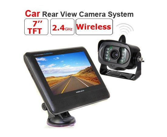 Беспроводной портативный монитор 7&quot; TFT 2.4Ghz с камерой заднего вида (ИК Vision), фото 1