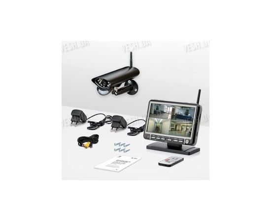 Беспроводная цифровая система видеонаблюдения с 7-ми дюймовым приёмником-монитором с защитой от перехвата (Danrou KCM-6370DR), фото 1