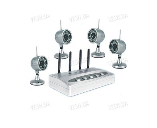 4-х камерная уличная влагозащитная цифровая USB охранная система беспроводного наблюдения на 2.4 Ghz c прямым USB подключением к компьютеру или ноутбуку (модель SC-39), фото 1