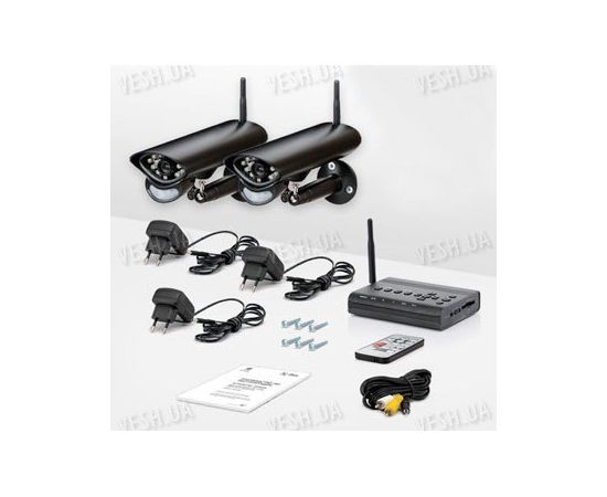 2-х камерная цифровая беспроводная система видеонаблюдения Danrou KCR-6324DRх2 (с шифрованием сигнала), фото 1 2-х камерная цифровая беспроводная система видеонаблюдения Danrou KCR-6324DRх2 (с шифрованием сигнала), фото 1