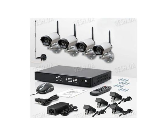 Комплект из 4-х видеокамер и приемника - видеорегистратор KW-KIT5507х4 (без шифрования видеосигнала), фото 1