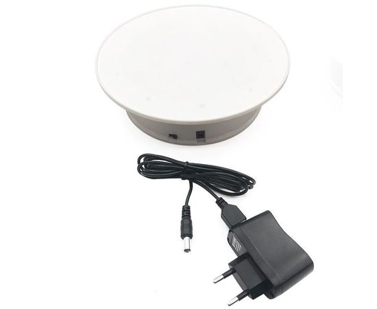 Автоматический поворотный стол для предметной съемки 3D Heonyirry C366, диаметр 20 см, белый, фото 1