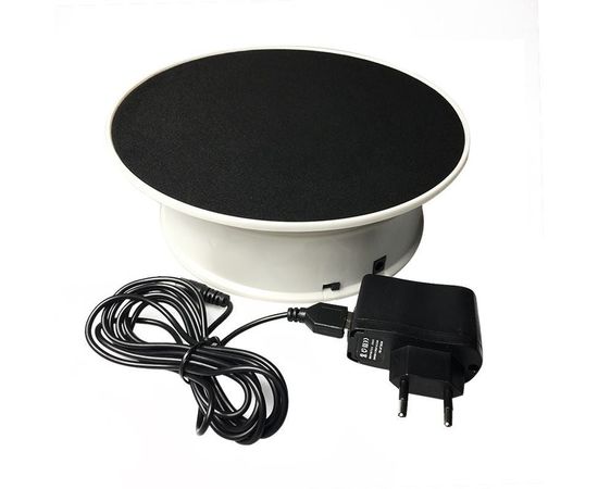 Автоматический поворотный стол для предметной съемки 3D Heonyirry C366, диаметр 20 см, черный, фото 1