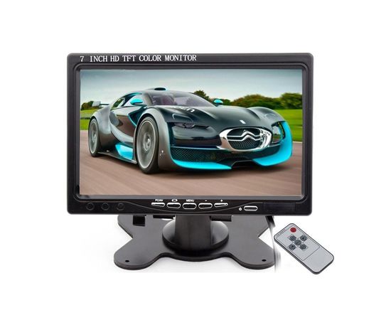 Автомобильный монитор 7 дюймов для камеры заднего вида Podofo K0106, 1024х600, AV, VGA, HDMI, фото 1