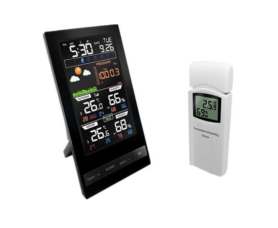 Домашняя метеостанция с беспроводным датчиком, гигрометром и барометром Protmex PT2800, фото 1