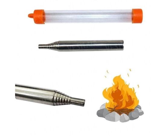 Телескопическая трубочка для раздувания костра или углей в футляре FS-10, фото 1 Телескопическая трубочка для раздувания костра или углей в футляре FS-10, фото 1