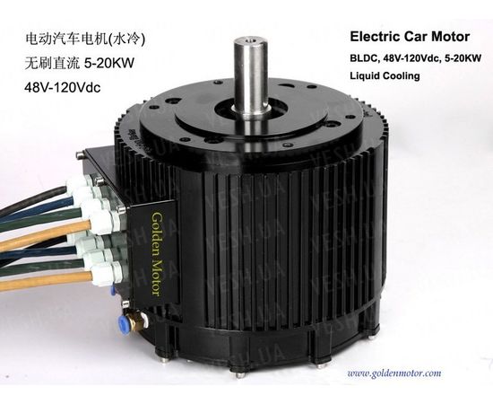 Электромотор BLDC HPM-10KW водяное охлаждение, фото 1 Электромотор BLDC HPM-10KW водяное охлаждение, фото 1
