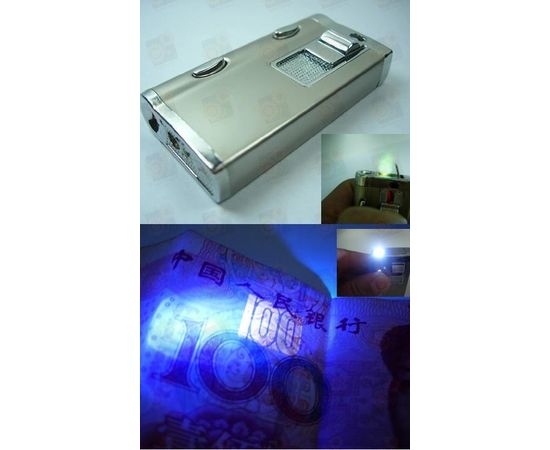 Ультрафиолетовый компактный детектор денег (банкнот) в виде зажигалки с функцией фонарика, фото 1 Ультрафиолетовый компактный детектор денег (банкнот) в виде зажигалки с функцией фонарика, фото 1