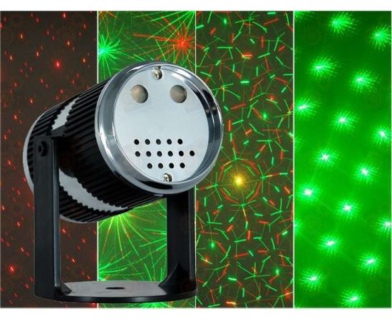 Компактный лазерный проектор 50мВт Красный + 50мВт Зеленый лазер, фото 1