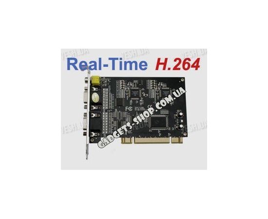 8-ми канальная H.264 компьютерная PCI плата видеозахвата для CCTV камер + 8 звуковых канала + ТВ выход (200 fps), фото 1