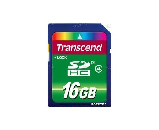 SD карта памяти Transcend SDHC 16 GB Class 4, фото 1 SD карта памяти Transcend SDHC 16 GB Class 4, фото 1