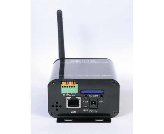 WiFi IP видео сервер H.264 одноканальный со звуком и датчиками сигнализации (модель GT-DVS-WH900), фото 1