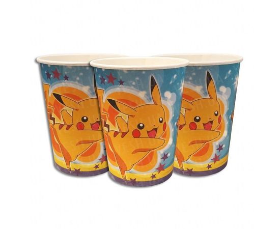 Товар распродан - Бумажные стаканчики Покемон Пикачу уп. 10 шт - Одноразовая посуда, фото 1
