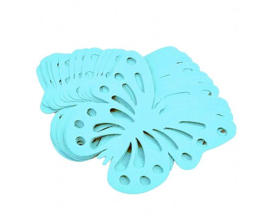 Товар распродан - Декор бумажный Бабочки уп. 24шт голубой - Аксессуары для праздника, фото 1