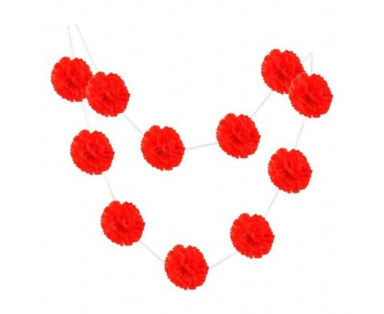 Товар распродан - Гирлянда Помпоны красный 0007 - Аксессуары для праздника, фото 1 Товар распродан - Гирлянда Помпоны красный 0007 - Аксессуары для праздника, фото 1