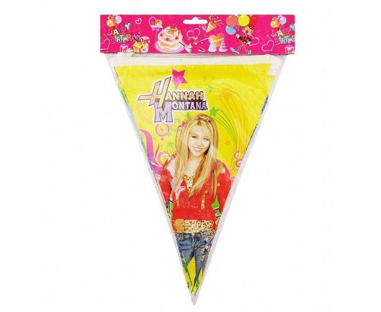 Товар распродан - Гирлянда флажки Ханна Монтана - Аксессуары для праздника, фото 1 Товар распродан - Гирлянда флажки Ханна Монтана - Аксессуары для праздника, фото 1