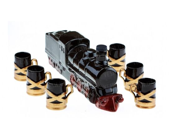 Товар распродан - Коньячный набор Паровоз бол., 7 предметов, производство Украина, 502873668 - Бутылки фляги бутыли, фото 1