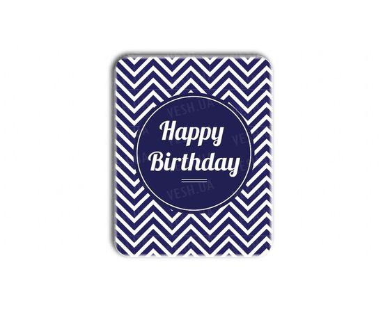 Товар распродан - Металл открытка табличка Happy Birthday синяя - Открытки и подарочные конверты, фото 1