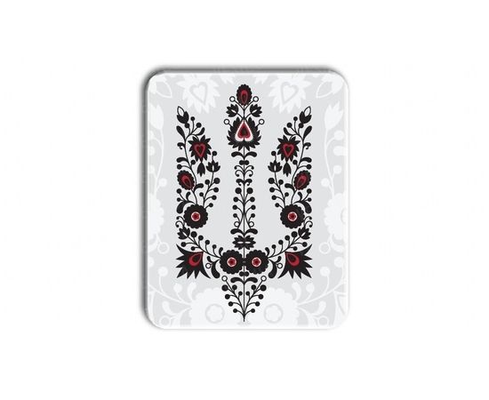 Товар распродан - Металл открытка табличка Вышиванка тризуб - Открытки и подарочные конверты, фото 1