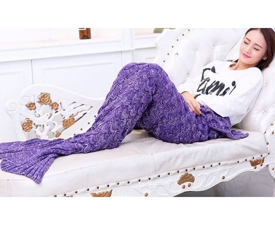 Товар распродан - Плед акриловый Русалкафиолетовый - Пледы, фото 1