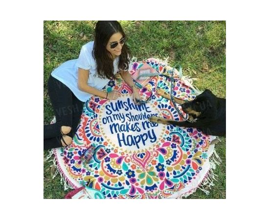 Товар распродан - Пляжный коврик Happy. - Пляжные коврики, фото 1