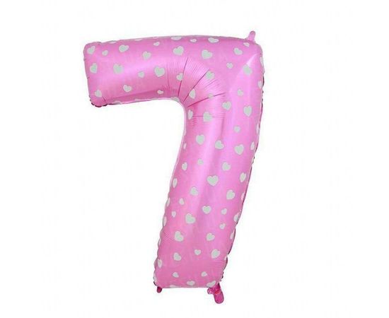 Товар распродан - Шарик Цифра розовый 80 см 7 - Шары воздушные, фото 1