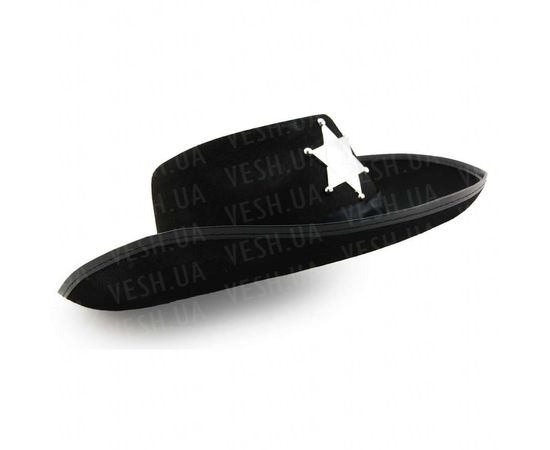 Товар распродан - Шляпа детская Шериф черная - Карнавальные шляпы, фото 1