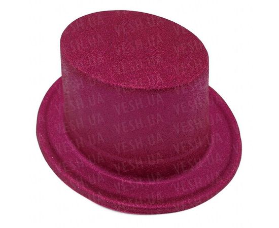 Товар распродан - Шляпа детская Цилиндр блестящая малиновая - Карнавальные шляпы, фото 1