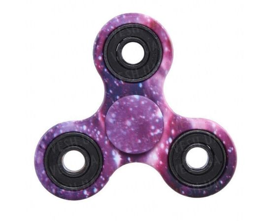 Товар распродан - Спиннер с принтами с подшипниками. Космический малиновый - Волчки спиннеры, фото 1