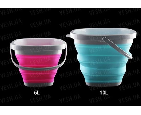 Товар распродан - Ведро складное оранжевое, квадратное 5 литров. - Ведра, фото 1