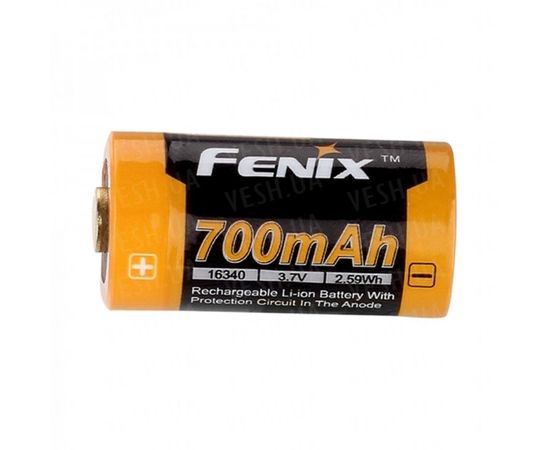 Аккумулятор 16340 Fenix ARB-L16 700mAh : -Элементы питания и ЗУ, фото 1 Аккумулятор 16340 Fenix ARB-L16 700mAh : -Элементы питания и ЗУ, фото 1