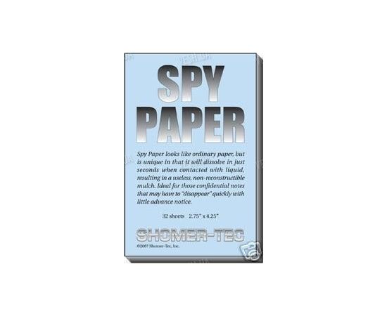 Шпионская бумага для секретных записей, мгновенно растворяющаяся в воде, фото 1