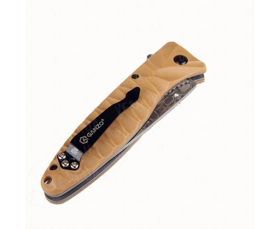 Нож Ganzo G620, черный клинок с травлением : -Ножи Ganzo, фото 1