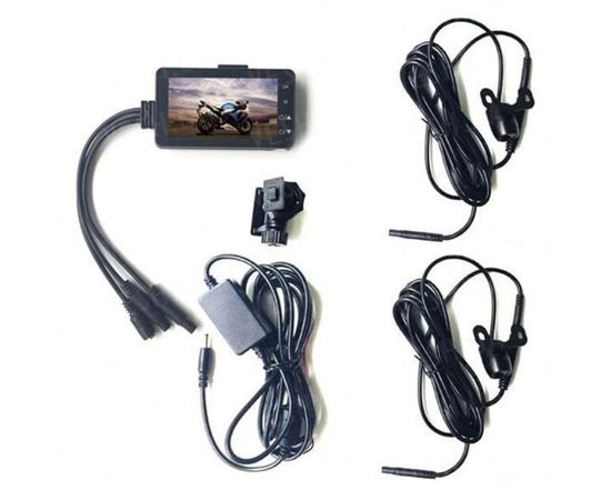 Видеорегистратор для мотоцикла с двумя камерами Leshp SE300, FullHD 1080P, угол 140 градусов, фото 1