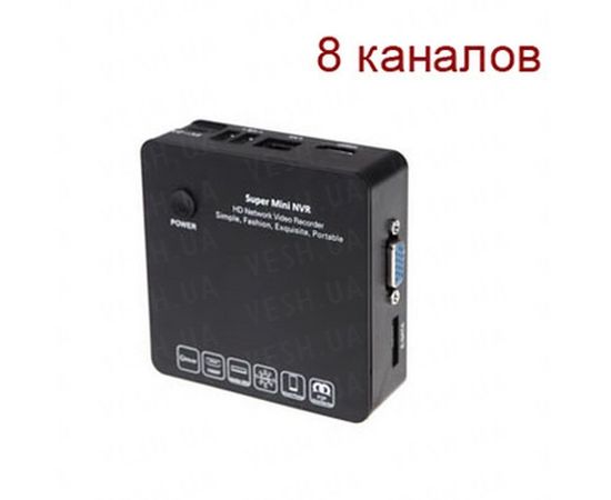 Миниатюрный 8-ми канальный IP видеорегистратор FULL HD 1080P c ONVIF, HDMI и поддержкой внешнего ESATA/USB HDD до 4-х Tb (мод. KENVS 6200 8CH), фото 1