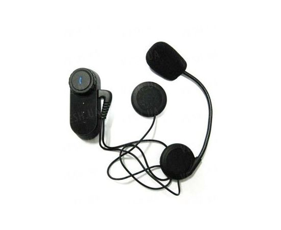 Комплект из 2-х беспроводных bluetooth мотогарнитур для мотоциклистов для установки на шлем на расстоянии до 1000 метров (модель BTI-1000), фото 1