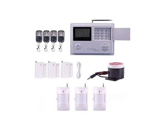 Универсальная GSM сигнализация с клавиатурой и LCD дисплеем с поддержкой проводных и беспроводных датчиков (модель SAS 03), фото 1