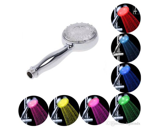 7-и цветный цилиндрический романтический душ с автоматически меняющимися цветами в зависимости от температуры воды и различными режимами распыления воды, фото 1 7-и цветный цилиндрический романтический душ с автоматически меняющимися цветами в зависимости от температуры воды и различными режимами распыления воды, фото 1