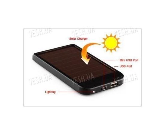 1500мАч универсальная USB солнечная батарея аккумулятор для всех телефонов, фото 1