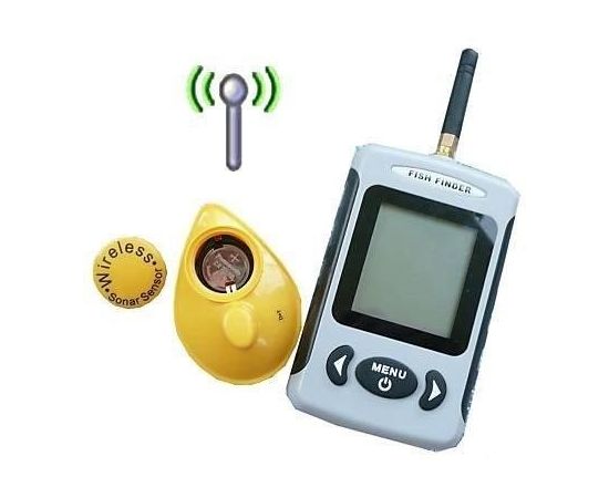 Портативный беспроводный сонар (эхолот, рыболокатор) для поиска рыбы (модель FF-W718), фото 1