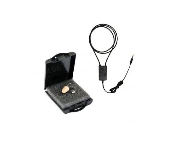 Бюджетный комплект беспроводный микронаушник с проводной индукционной петлёй и гарнитурой на шею &quot;Студент эконом&quot;, фото 1