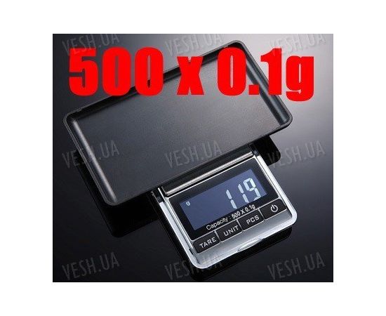 Весы портативные цифровые ювелирные 500г x 0.1г, фото 1